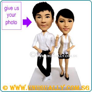 Full Custom 3D Smart Casual Fashionable Attire Couple Figurines